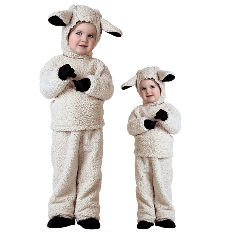 

Animal Costume for Kids Sheep cosplay Children`s Costume For Purim Carnival Cosplay Sleepwear Winter