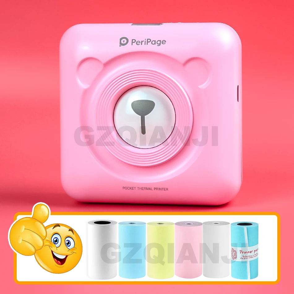 Peripage Мини Карманный Фотопринтер Портативный Термопринтер Принтер Bluetooth USB Для