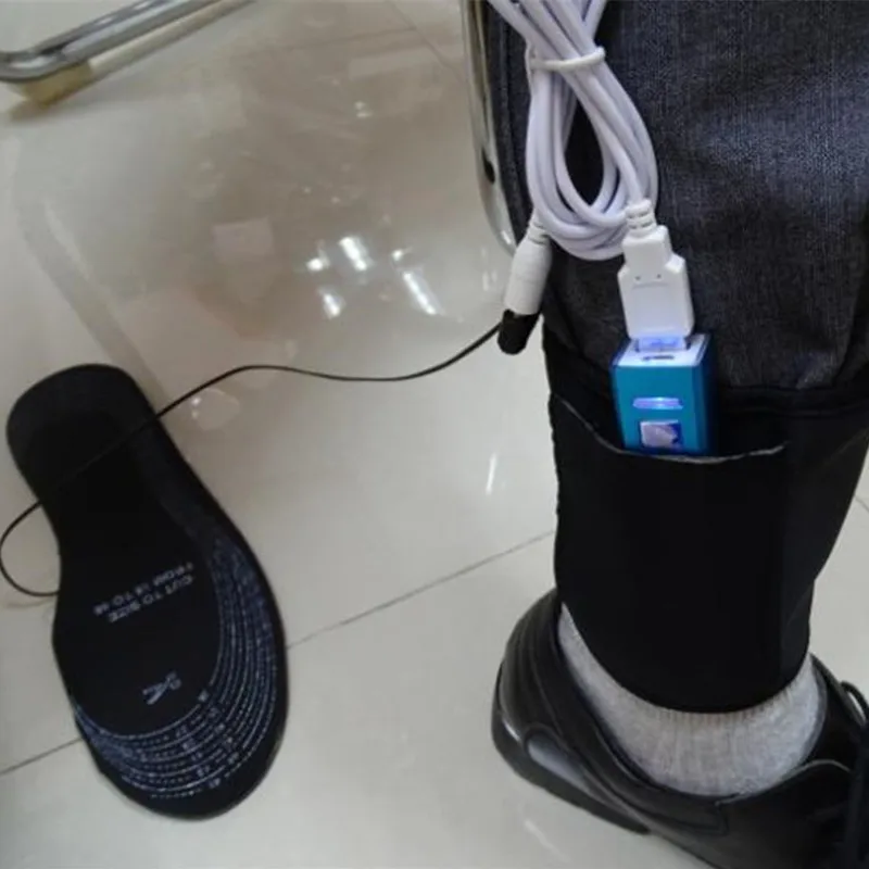 Фото Зимние уличные стельки для утепления AHKUCI с питанием от USB батарейки AA Зимние уличные стельки для утепления AHKUCI с питанием от USB батарейки AA