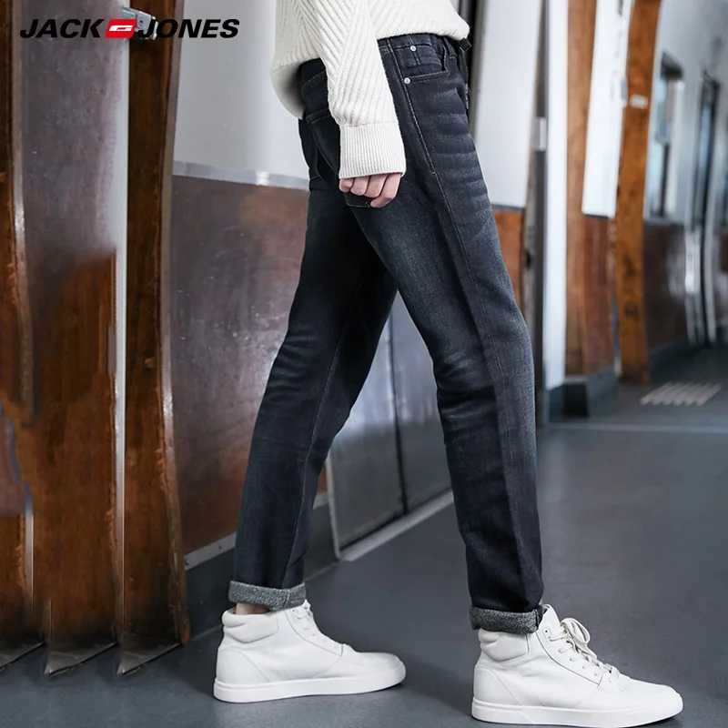 JackJones осенние и зимние мужские облегающие эластичные джинсовые брюки |