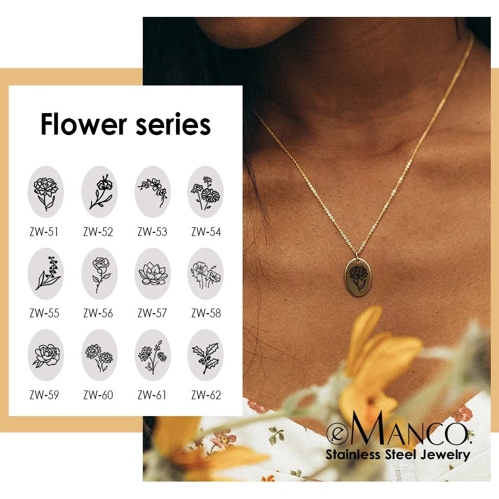 Браслеты на руку eManco рождения колье в виде цветка минимализм стильный небольшой