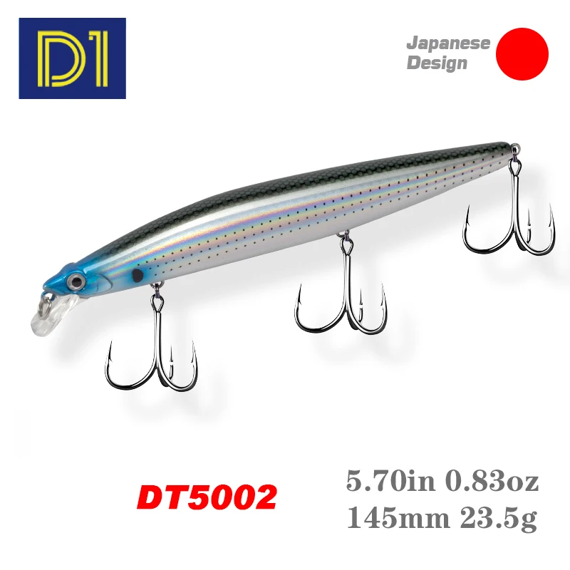 D1 Minnow Fishing Lures 145mm/23.5g 120mm/19.5g Jerkbait Suspending Lure Artificial Hard Wobblers for Bass Trout Accessories