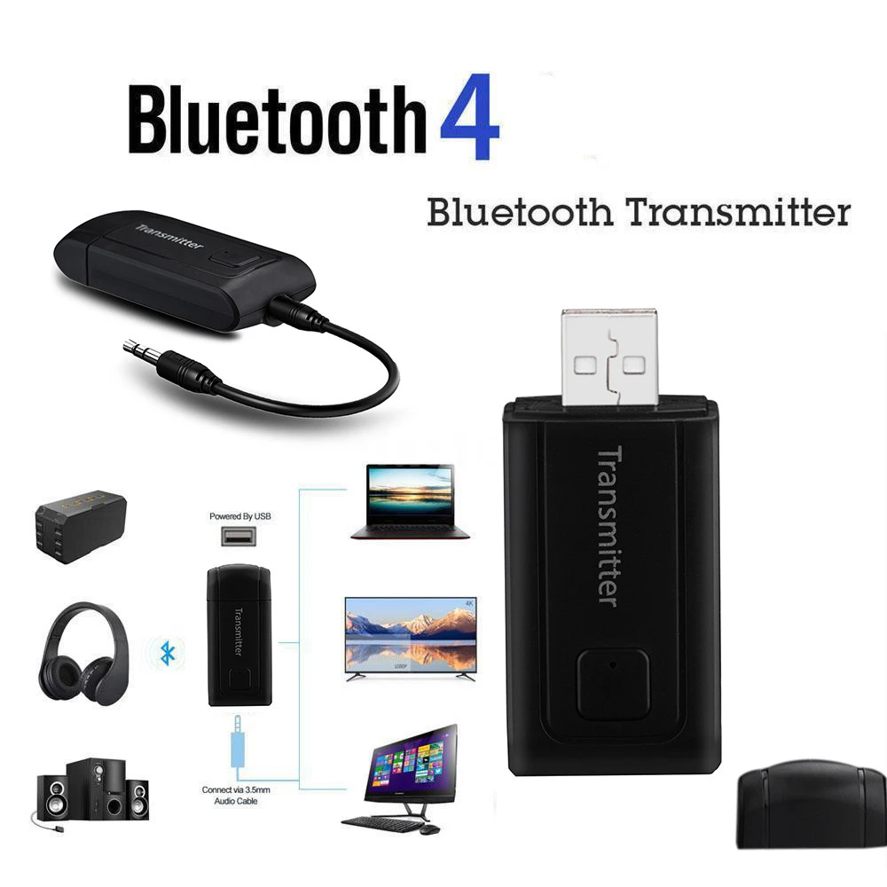 Мини беспроводной Bluetooth передатчик стерео аудио музыкальный адаптер для ТВ-телефона ПК Y1X2 MP3 MP4 tv PC USB разъем Bluetooth 4,0