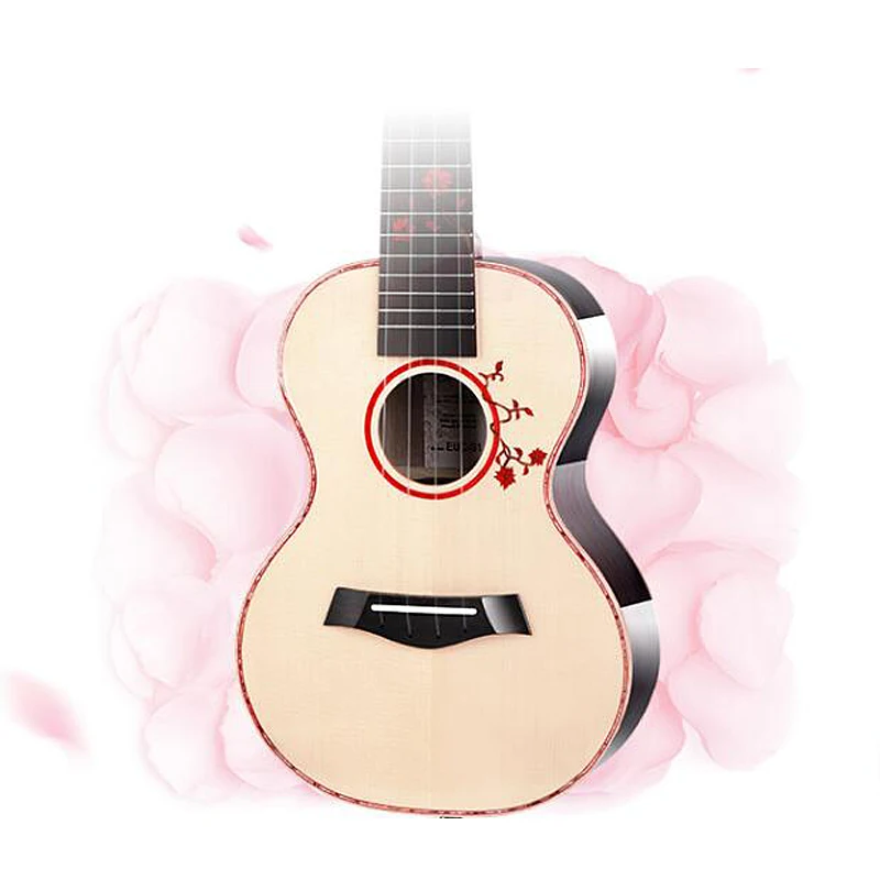 Enya Kaka S1 Массив ели укулеле 2" 26" ukelele Африканский палисандр с обратной стороны концерта/тенор Гавайские гитары, музыкальные инструменты