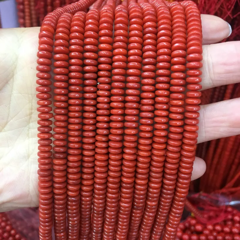 Бусины-разделители из натурального камня кораллового цвета бусины-подвески для