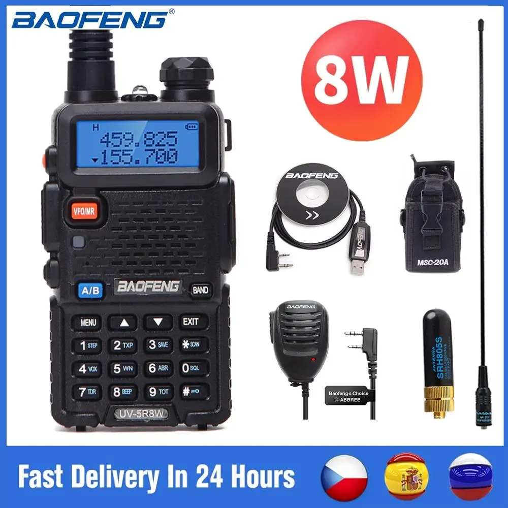 Реальные 8 Вт UV 5R иди и болтай Walkie Talkie “иди высокой Мощность секс Ham CB радио
