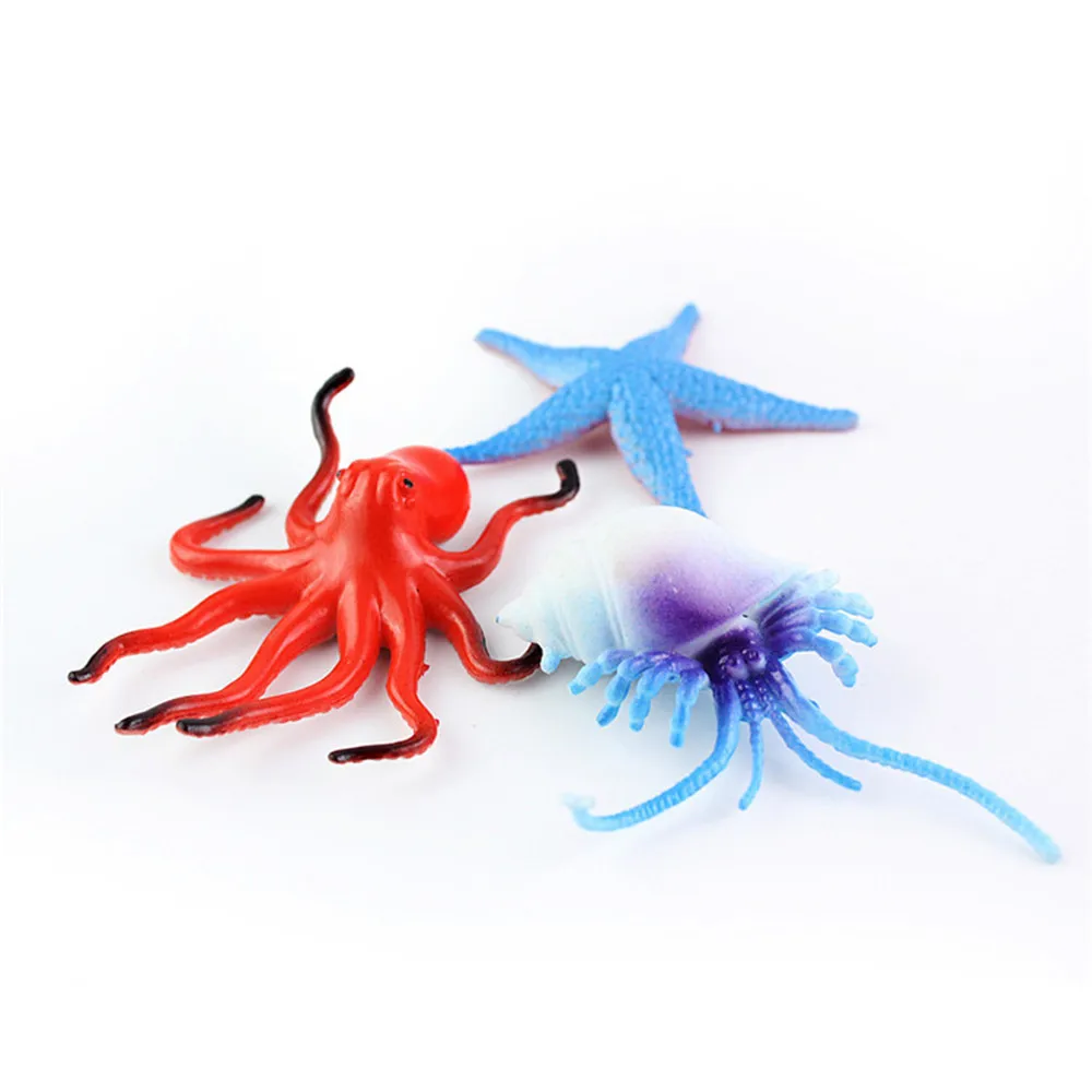 

24pcs A Set Simulation Plastic Ocean Animals Sea Creatures Model Animal Ocean Sea Animals Figures Educative Toys Juguete Best