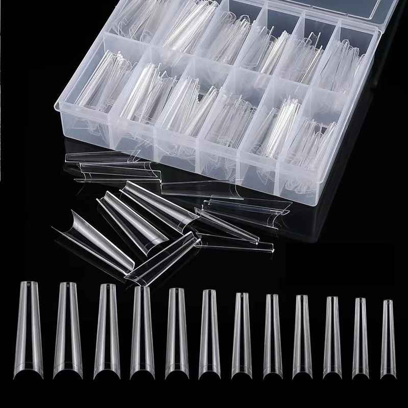 Удлиненные искусственные накладные ногти XXL украшение для французских ногтей в