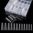 Удлиненные искусственные накладные ногти XXL, украшение для французских ногтей в виде гроба, полупокрытие, прозрачные натуральные ногти, накладные ногти для наращивания, дизайн ногтей