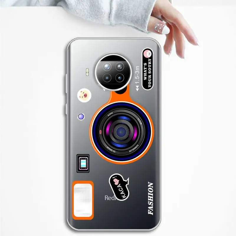 

Fashion luxury camera Phone Case Transparent Clear for Xiaomi Redmi note 10 t 8 9 pro lite 11