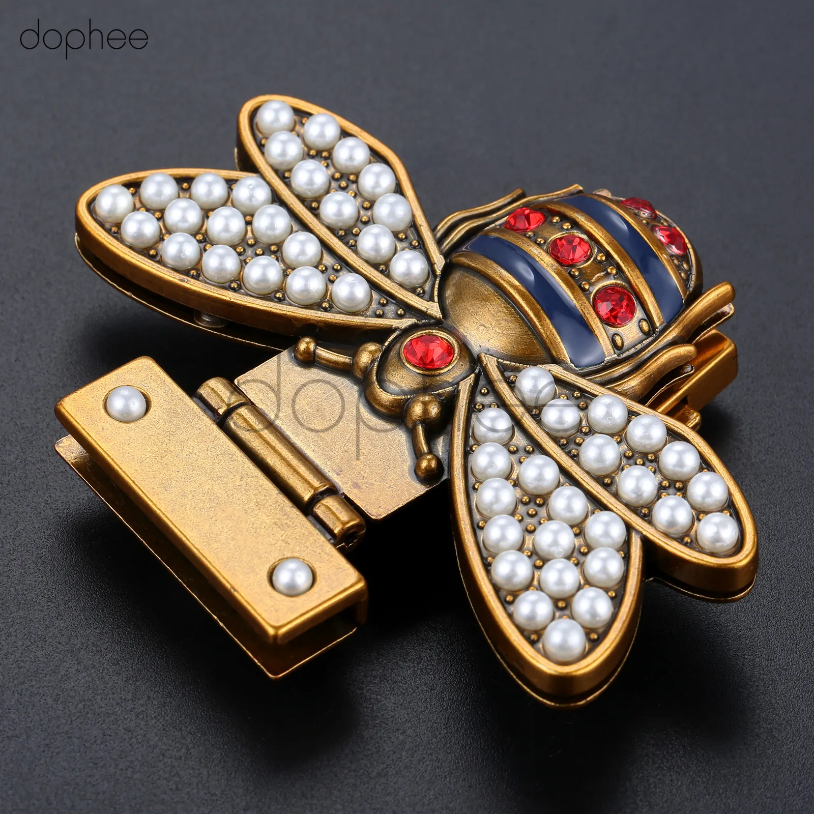 Dophee 1 комплект DIY Женская пчела металлическая застежка Поворотный замок для сумки