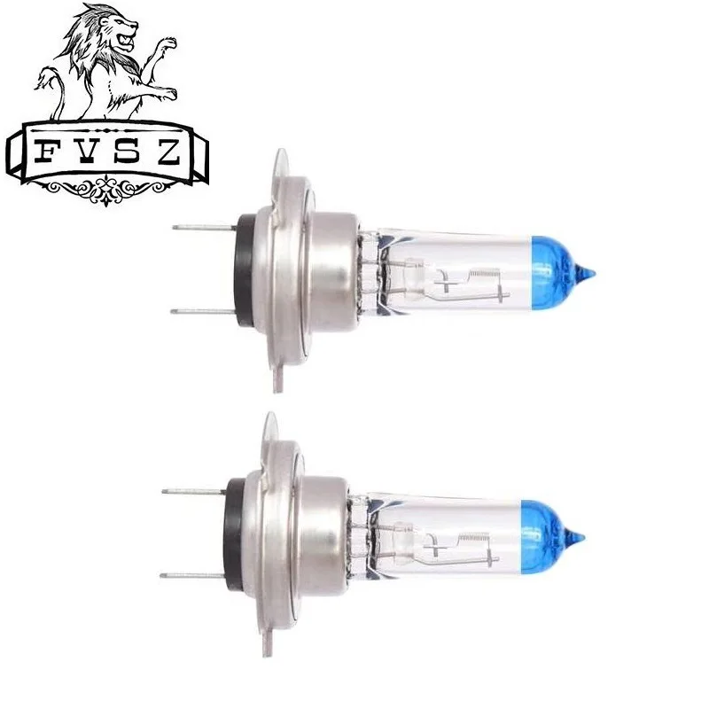 2 шт H7 12V 55W 2400lm 4300-5000K автомобильные фары супер яркие галогенные фары белый-синий+ серебристый