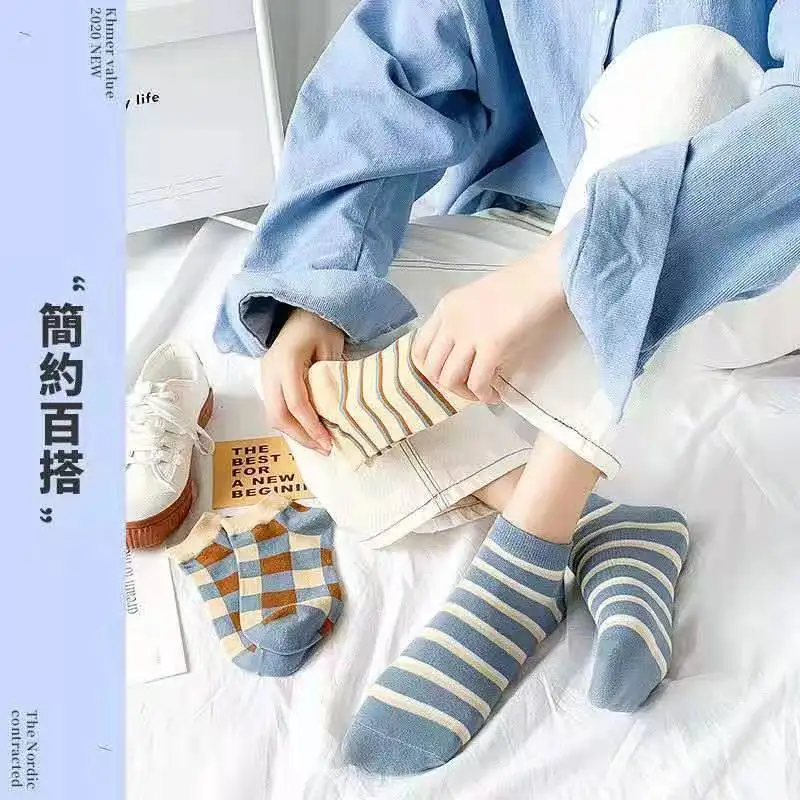 

5 Pairs/Lot Sports Socks Men Professional Basketball Stripe Running Towel Bottom Anti-Slip Boat Outdoor Breathable Cotton Hiking