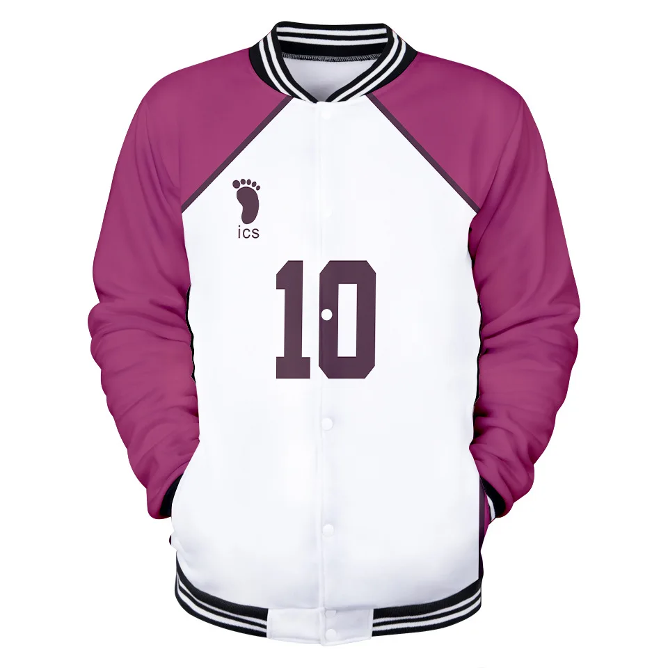 Японская бейсбольная куртка Аниме Haikyuu мужская куртка-бомбер Shiratorizawa Академия