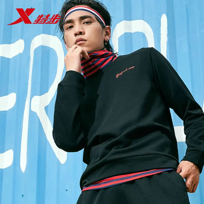 Xtep Men Fashion Sweatshirt Male Casual Streetwear Pullover Men's Warm Crew Neck Tops Winter Spring 881329059407 | Спорт и