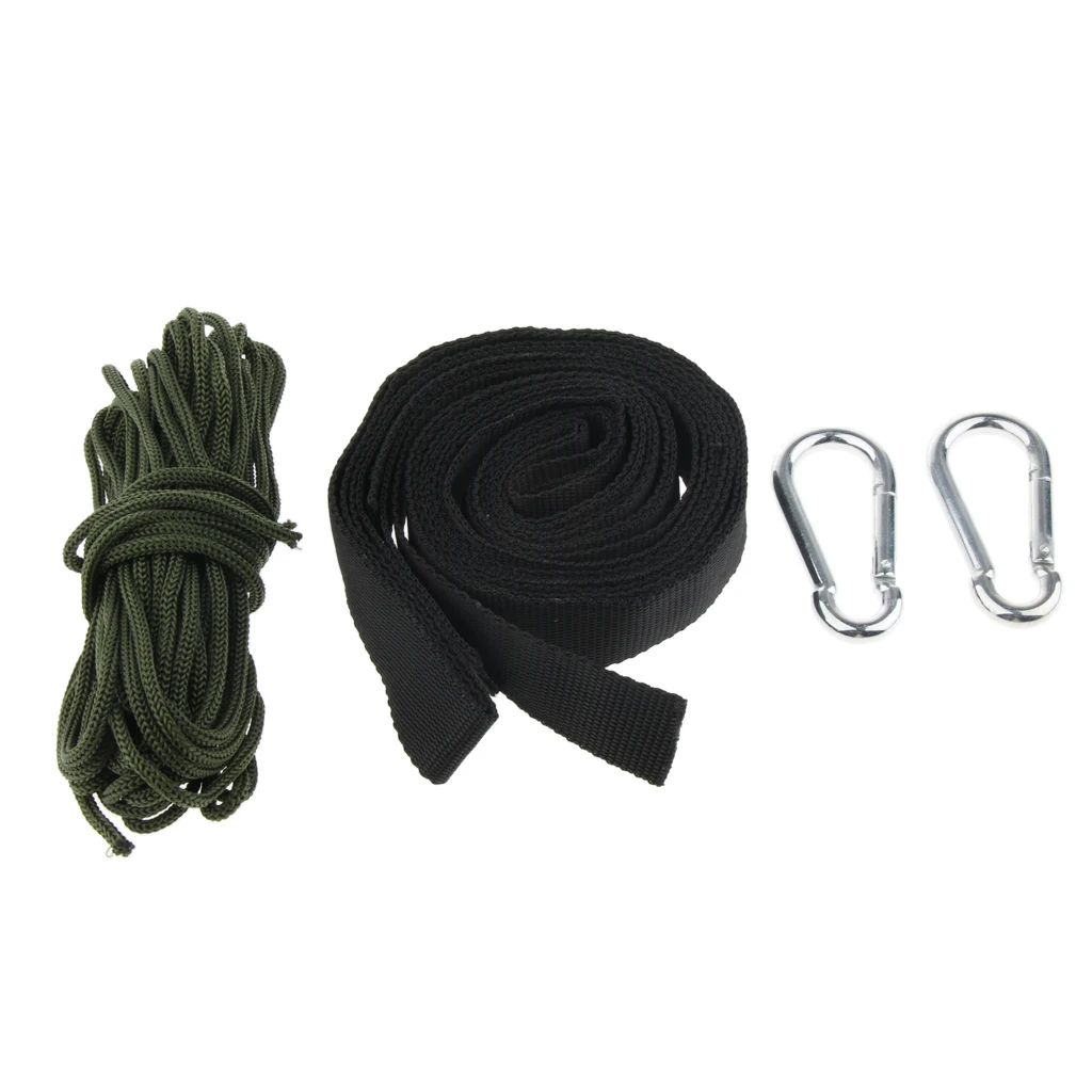 Портативный гамак на дерево качели висячий комплект ремни + сетчатые веревки