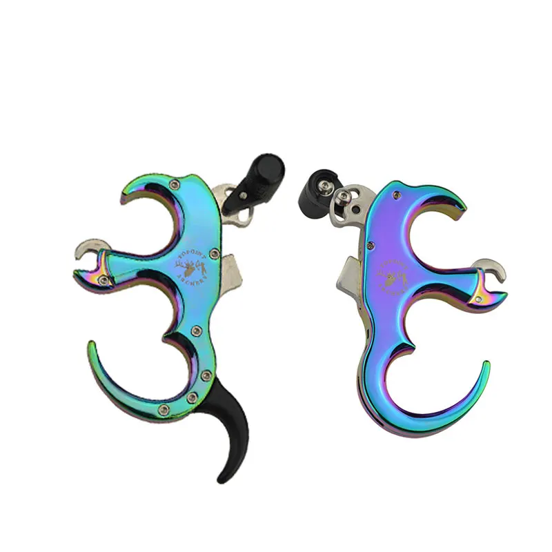 1 шт. стрельба из лука лук релиз помощь регулируемый 3/4 пальцы Алюминиевый сплав