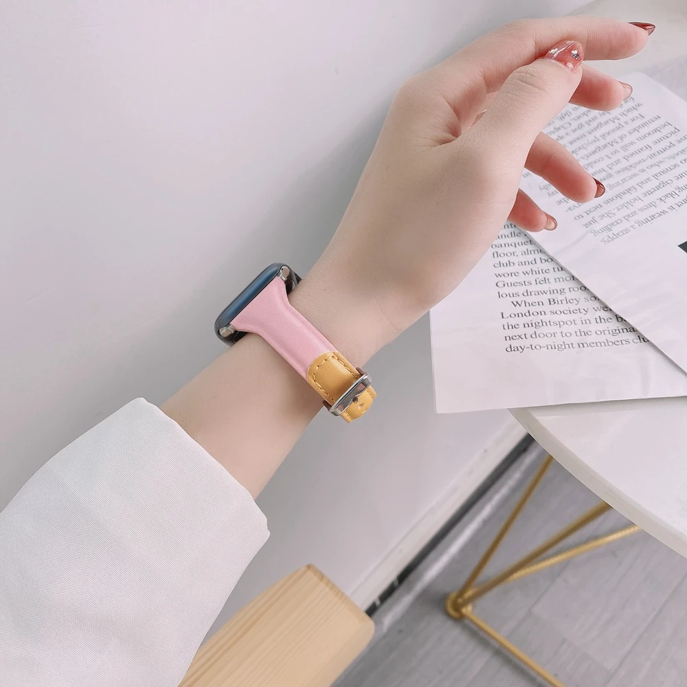 

Ремешок кожаный для Apple Watch SE7, 6, 5, 4, 3, 2, 1, 40, 44, 41 мм