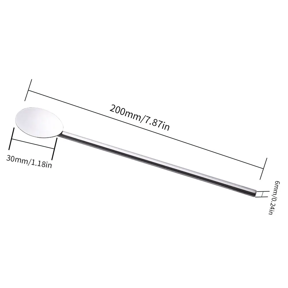 

8PCS 2 In 1 Reusable Stainless Steel Pipette Spoon Coffee Straw Spoon For Milk Shake Smoothie With Cleaning Brush Drinking Spoon