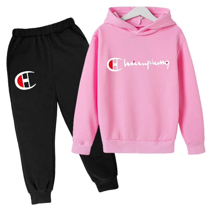 

3-14 Years Children Hoodies Long Pants Clothing Sets Outfit Costume For Kids Sport Suit 2021 Autumn Boys Girls Clothes Tracksuit
