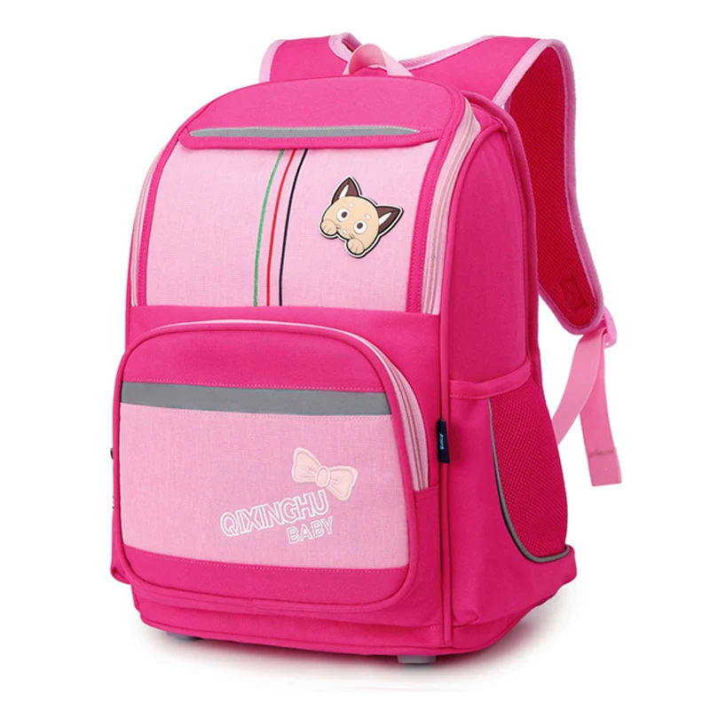 

2020 Quality School Bags For Girls Boys Cat Pattern Backpacks Children Orthopedic Backpack Book Bag mochila escolar Grade 1-3-5