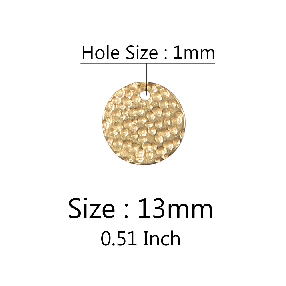 

Bump Round Tag Pendant Stainless Steel Ins Coin Pendant or Necklace Making DIY Jewelry Accessories