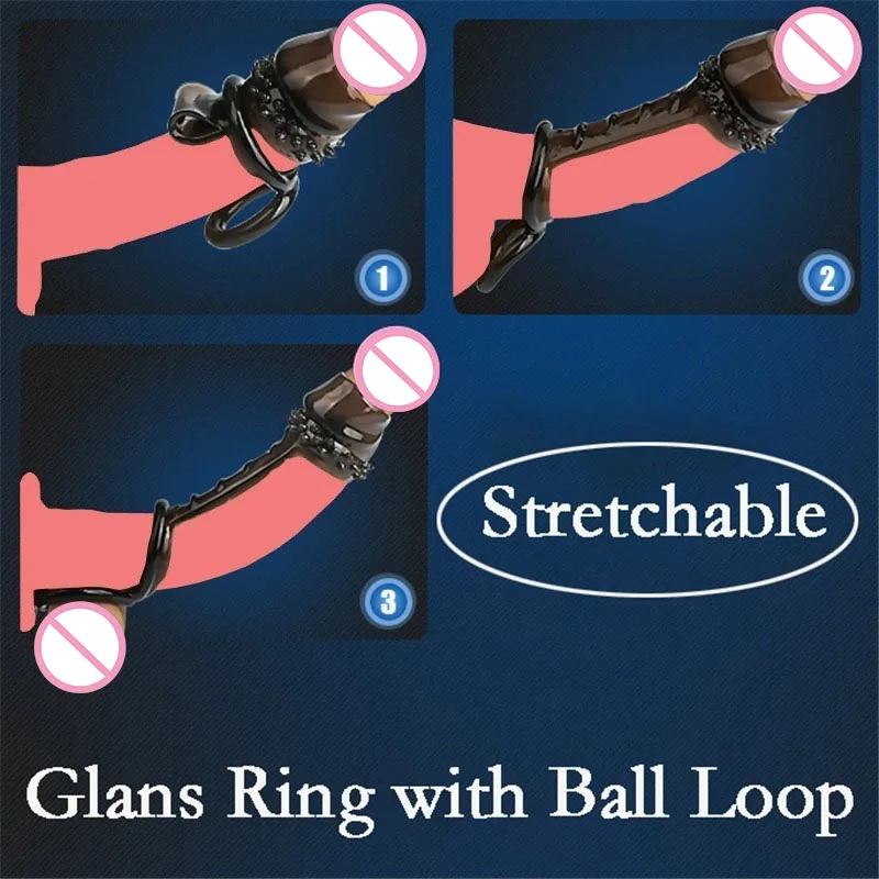 Силиконовый Мужской рукав для пениса увеличенный ремешок на мяч носилки