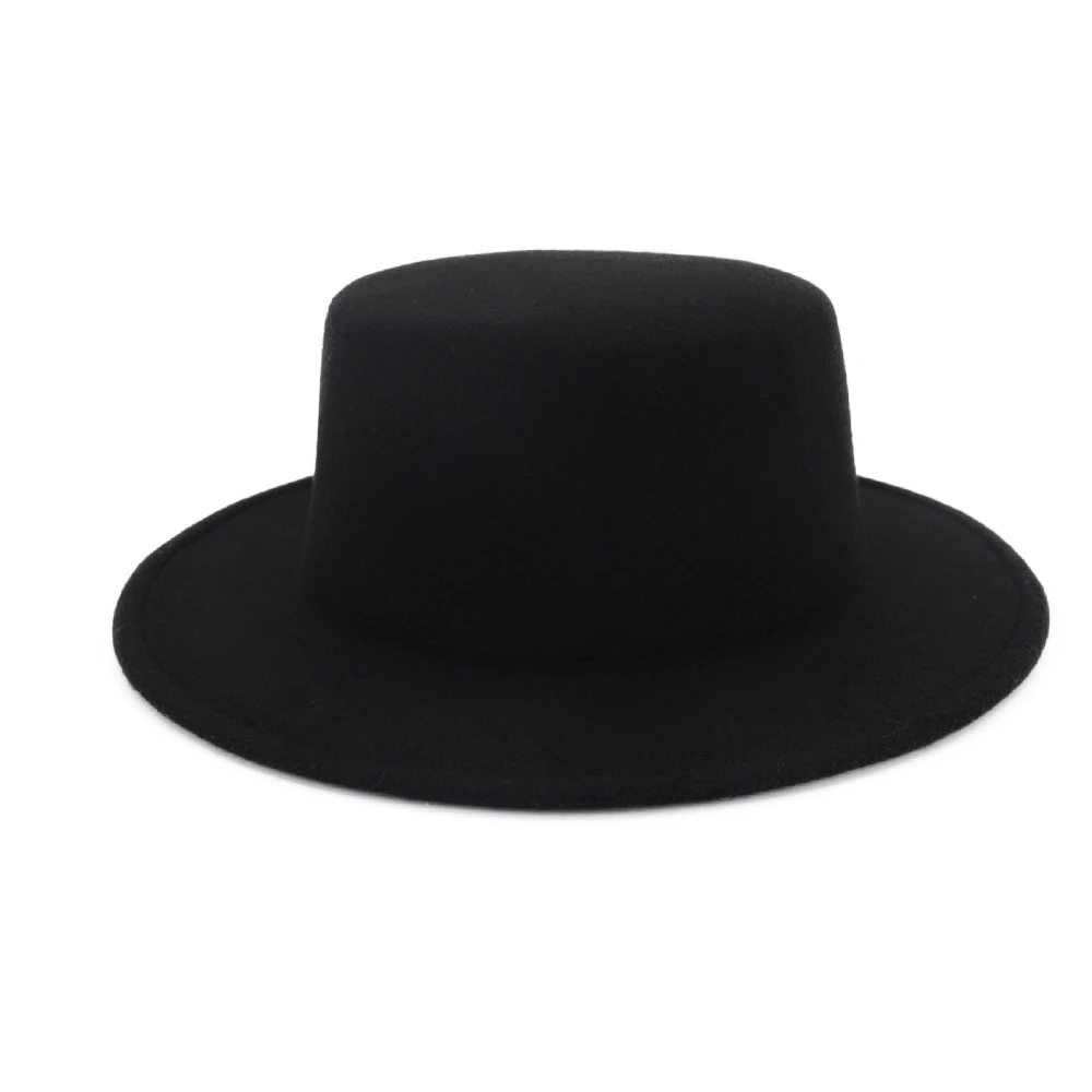 Женская шерстяная шляпка с широкими полями Зимняя вуалью в стиле джазовой церкви