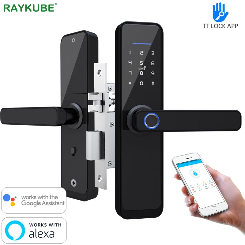 RAYKUBE электронный замок двери отпечатков пальцев для мобильного телефона с s
