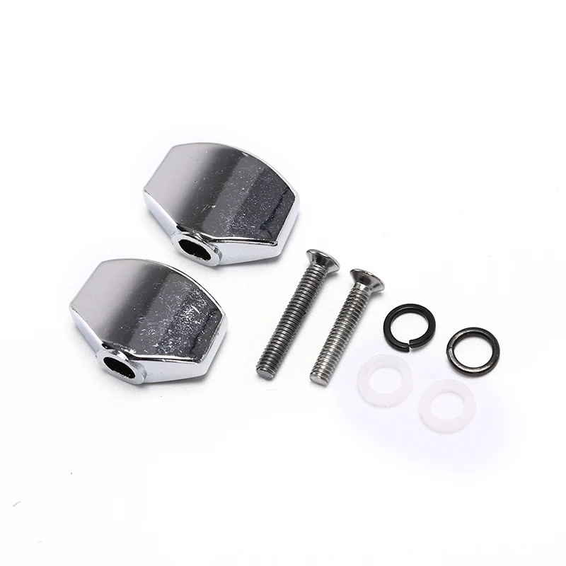 

2X Replacement Buttons Knobs Handle Small Oval Metal Guitar Tuning Pegs Keys Tuners Machine Heads