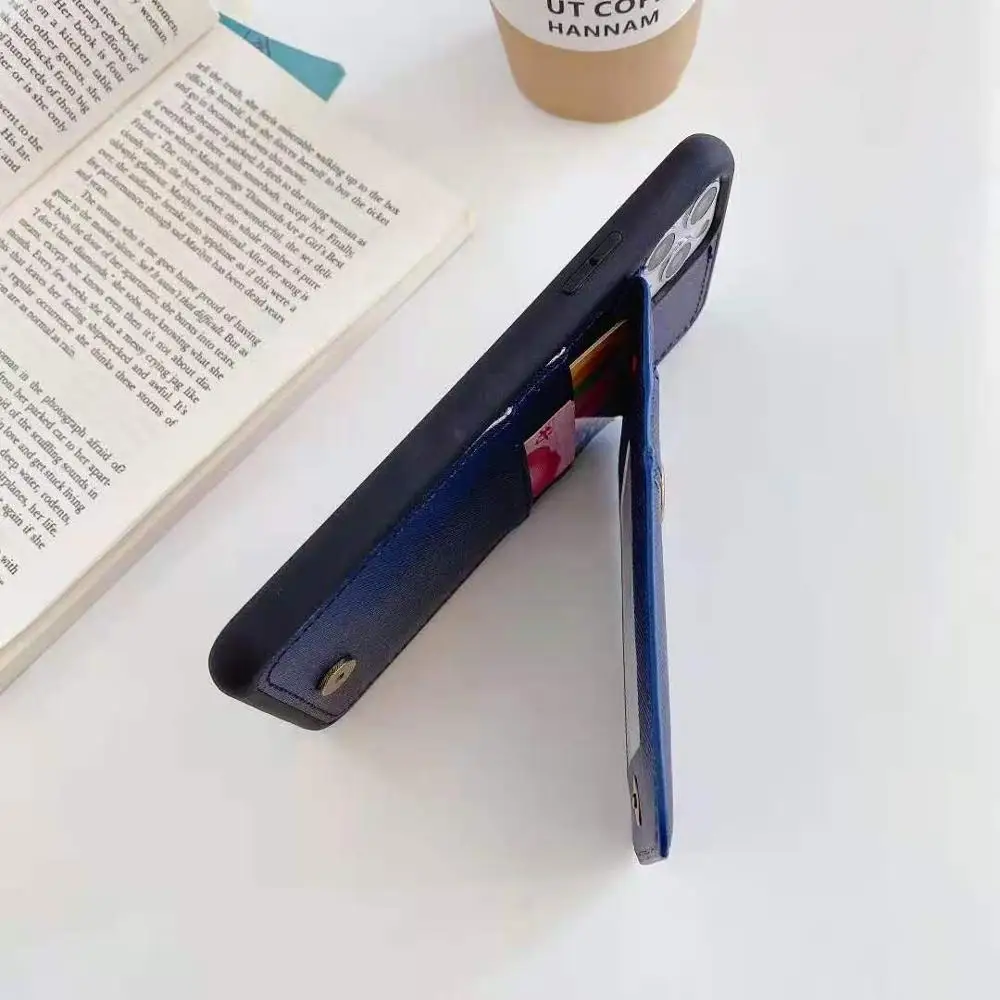 4 card pocket wallet stand luxury brand design phone case for samsung s10 s20 plus note 10 20 ultra back cover phone accessory free global shipping