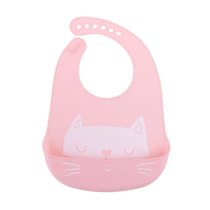 

Silicone Baby Bib No-wash Roll Up Crumb Catcher Cartoon Waterproof Kids Boys Girls Feeding Supplies