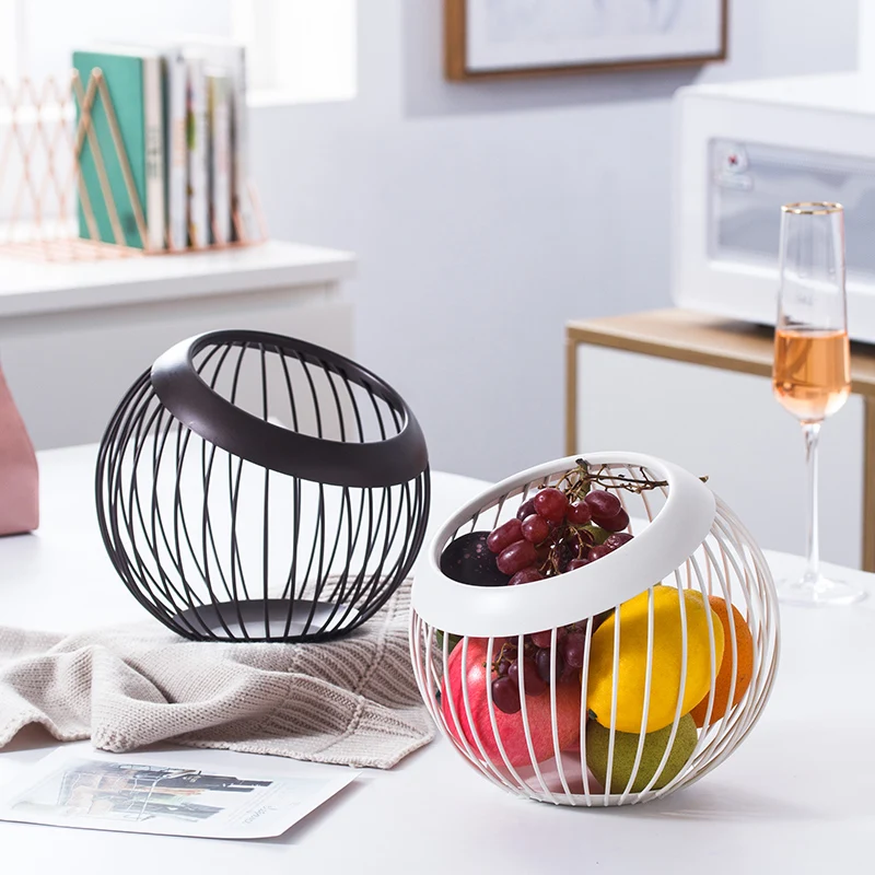 Железная корзина для хранения фруктов в скандинавском стиле большой емкости яиц