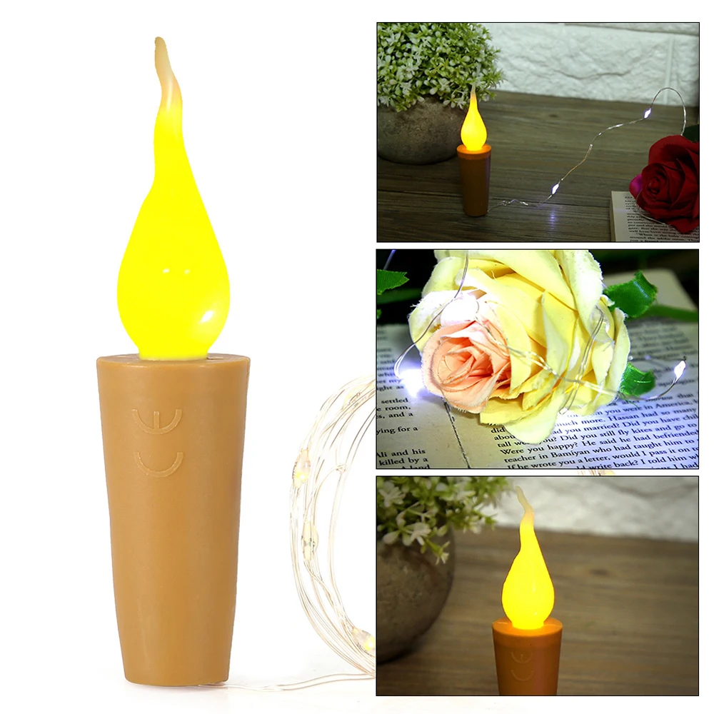 20 светодиодный свеча свет пробковый стеклянная бутылка затвор струнная