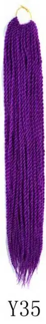 Qphair Ombre Сенегальские вьющиеся волосы крючком косы 24 дюйма 30 корней/упаковка синтетические плетеные волосы для женщин черные кроличьи волосы - Цвет: y35
