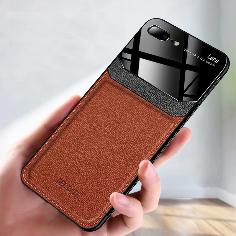 I coque, чехол, чехол, для apple iphone 6 6s s iphone6 plus 6 plus на кожаном зеркальном стекле силиконовый ударопрочный телефон милые чехлы