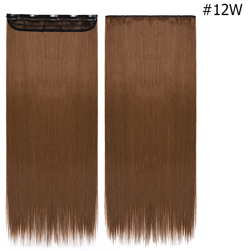 light brown Snoilite, длинные прямые накладные волосы на заколках, синтетические волосы, 5 зажимов, цельные термостойкие накладные волосы для женщин - Цвет: light brown