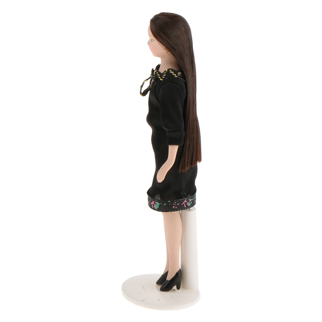 

1:12 Scale Miniature People Doll Career Woman in Dress Dollhouse Accessories