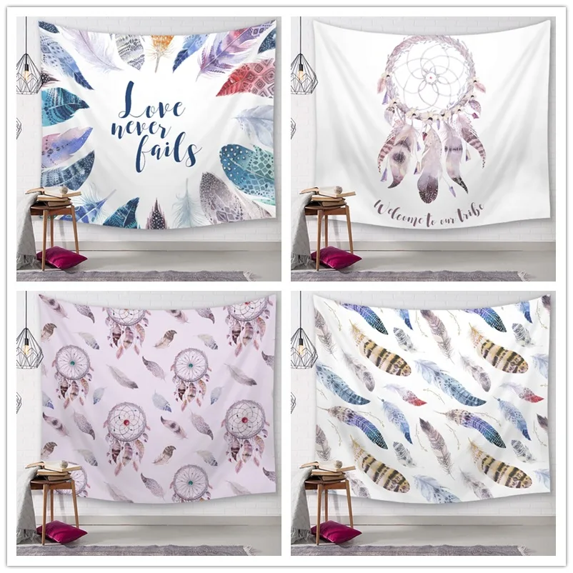 

Dreamcatcher Series Printed Tapestry Wall Blanket Beach Towel Table Cloth Background Cloth Nordic Fabric Wall Cloth Tapestry