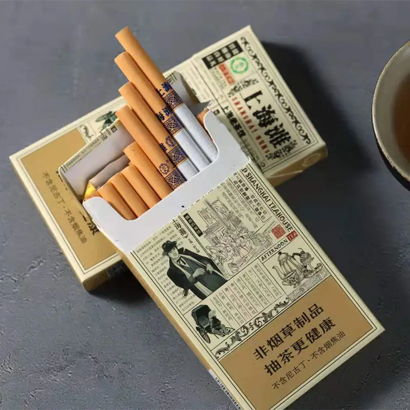 

Teaking Shanghai Beach Fuding Old White Tea Smoke Cigarette Non-tobacco Products No Nicotine 1PCS