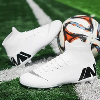 hot sale mens soccer cleats high ankle football shoes long spikes outdoor soccer traing boots for men women soccer shoes