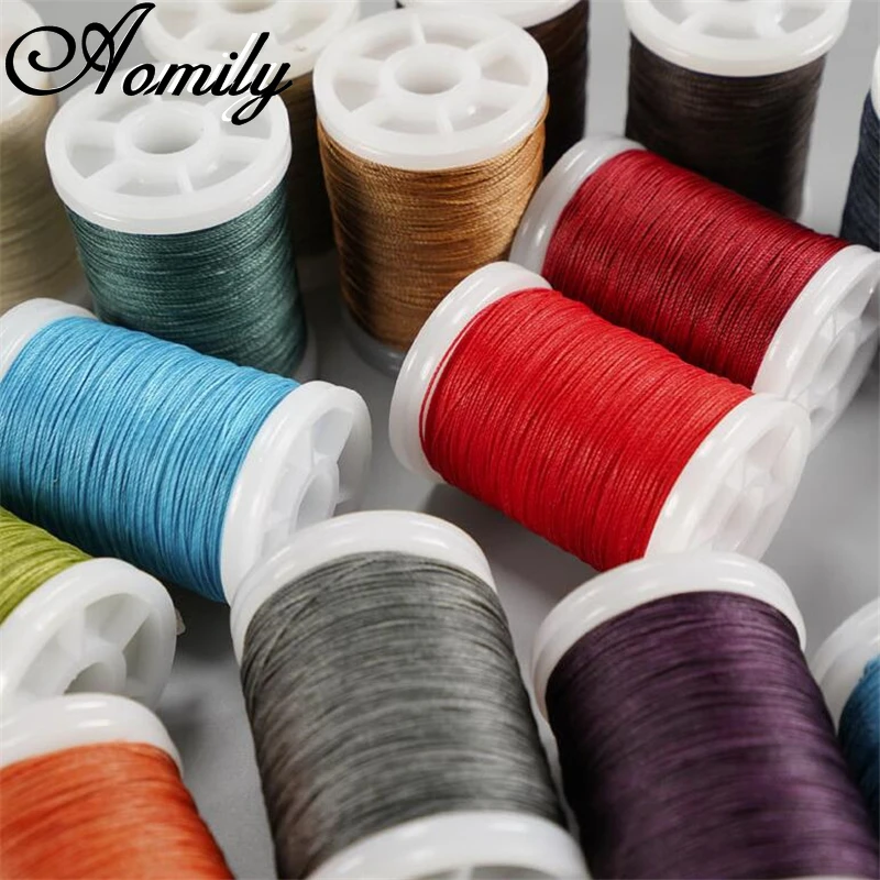 Multicolor Durable 120meters 0.5mm Round Waxed Thread Cord Handicraft Hand Stitching Polyester Sewing for Machine | Дом и сад