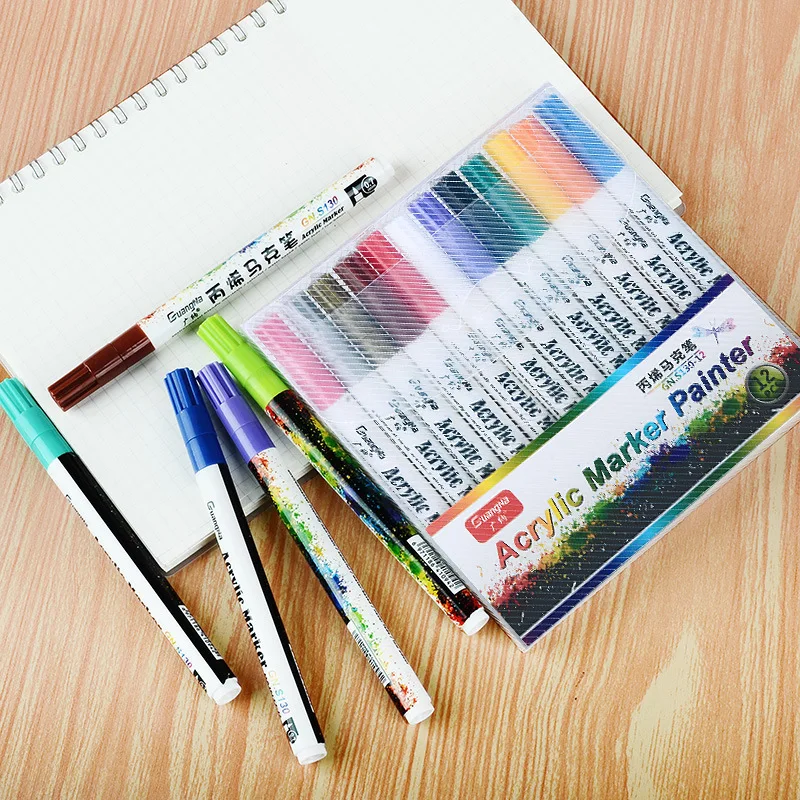 (12 шт./компл.) набор акриловых цветных маркеров 2 0 мм граффити окрашенный маркер
