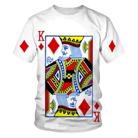 2021 summer anime playing cards mens short sleeved t shirt fashion trendy clothing summer round neck 3dt shirt