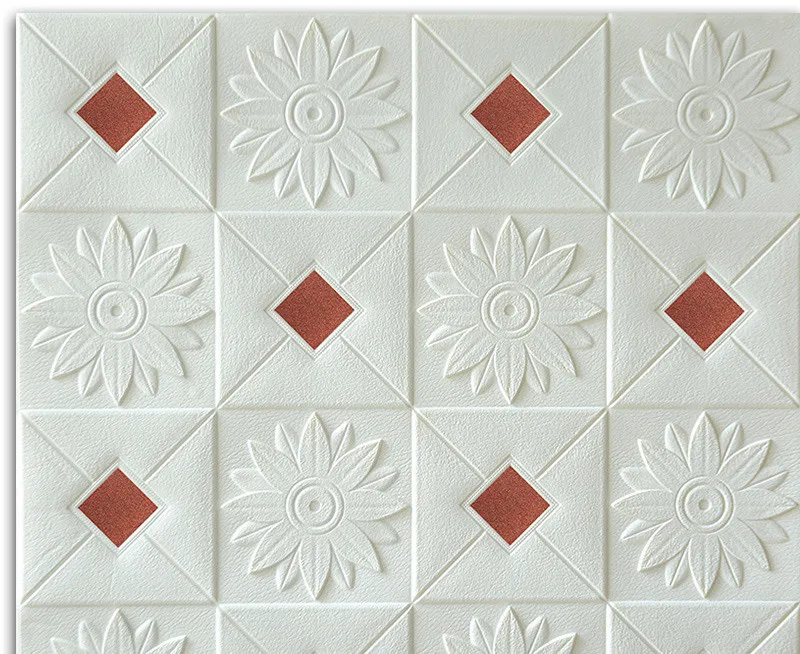 70cmx70cmx1pcs Водостойкие 3d настенные наклейки для гостиной, крыши, потолка, декоративные обои для спальни, самоклеящиеся потолочные обои - Color: 70cmx70cmx1pcs