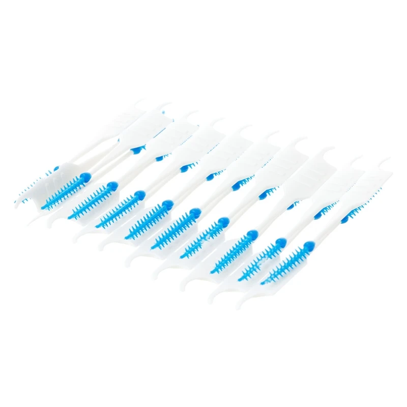 

40pcs Double Floss Head Hygiene Dental Silicone Interdental Brush Toothpick Whosale&Dropship