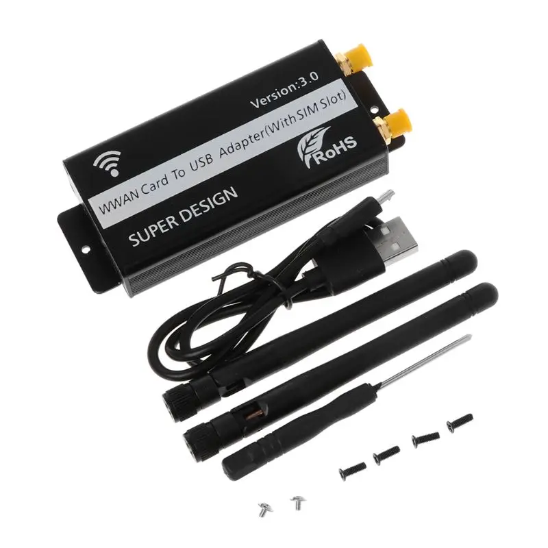 Беспроводной адаптер NGFF(M.2) B к USB с разъемом для Sim карты модуля WWAN/LTE/4G настольного