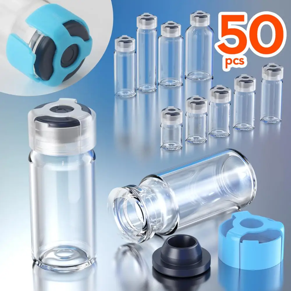 penicillin bottle glass bottle with rubber stopper and anti-sheft clasp 3ml, 5ml, 7ml,10ml, 15ml, 20ml,25ml,30ml  jars