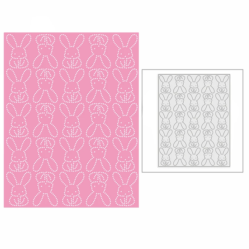 Новинка 2021 шаблон в виде кролика с пятнистым рисунком металлические Вырубные