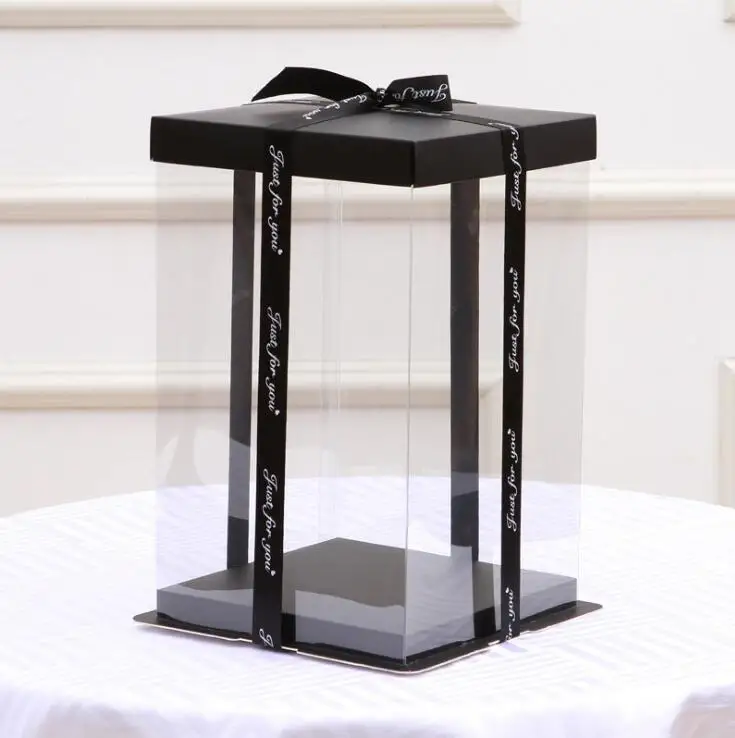 30 см прозрачная пустая Подарочная коробка для Мишки Тедди Роза медведь цветок